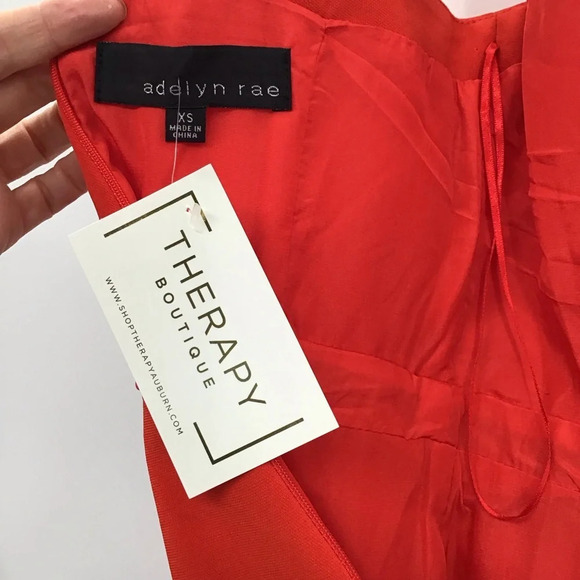 Adeline Rae Lenora Scallop Romper In Poppy Red NWT Summer Beachy Size XS - Picture 14 of 15